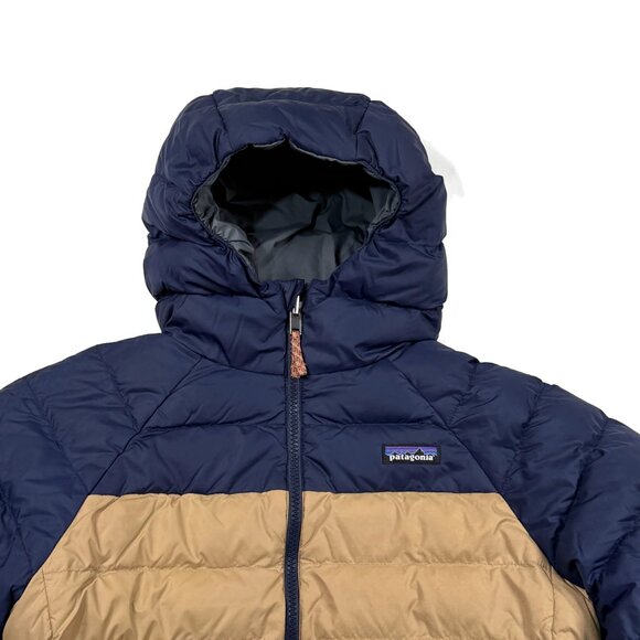 Patagonia Kids Reversible Down Sweater Full Zip Hoody Jacket XL 14 Puffer - Picture 2 of 13